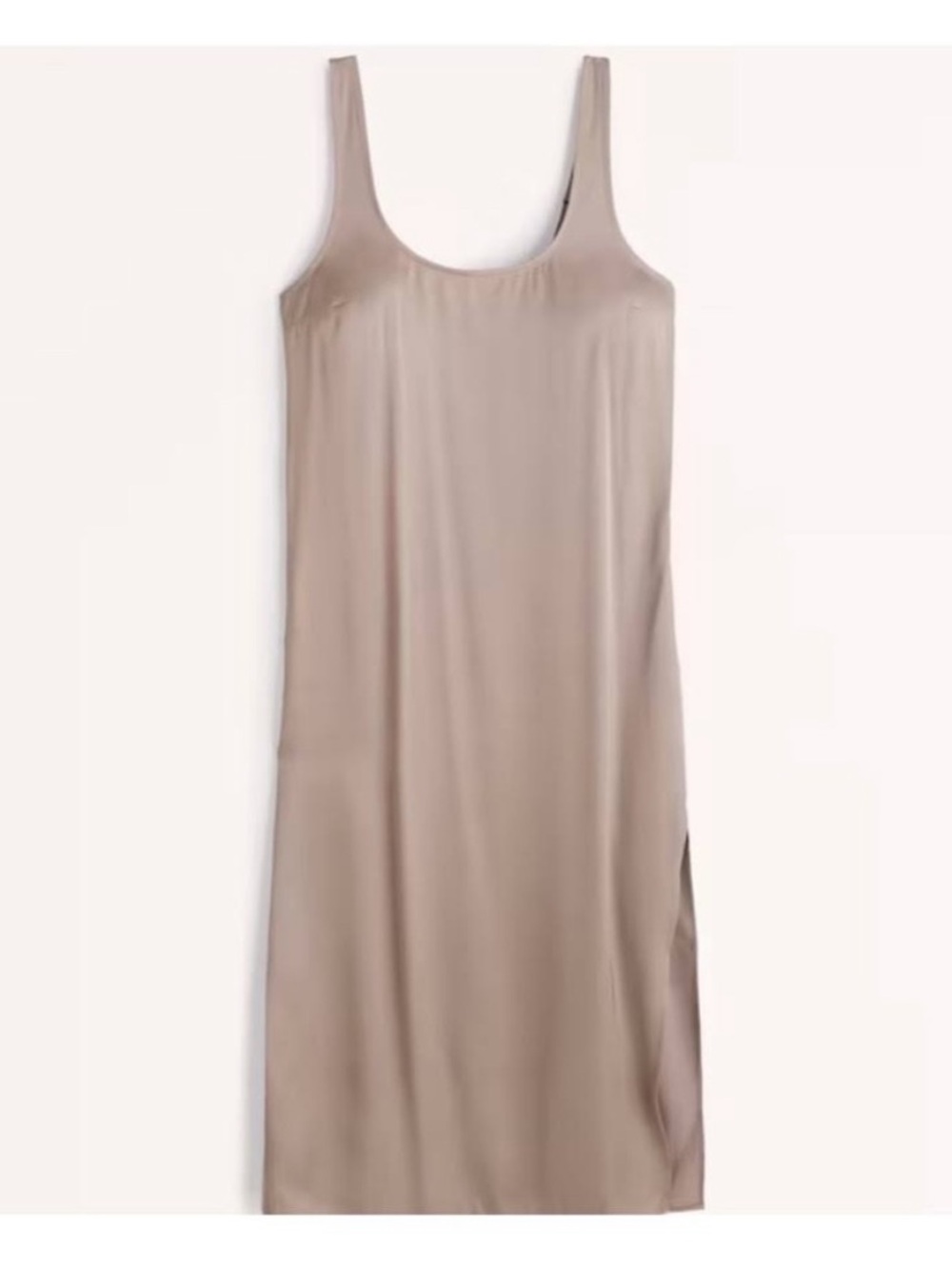 Abercrombie & Fitch Taupe Brown Satin Slip Dress
